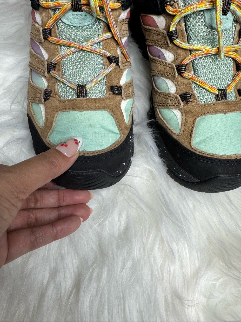 Women’s Merrell Moab 3 x Unlikely Hikers Collab Mid Multicolor Hiking Boots 8.5 - Picture 4 of 13